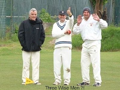 Skipper Wilkinson with Messrs Alexander and Gratton